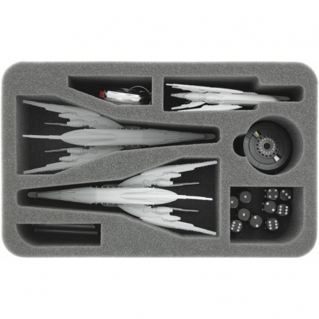 HS060DF08 60 mm half-size foam tray for Dropfleet Commander - PHR Battleships and Cruiser