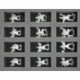 FS035BB03 35 mm full-size foam tray for 34 Blood Bowl miniatures