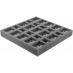 AG035ZC25 35 mm foam tray with 25 slots for Zombicide and Black Plague Crowz