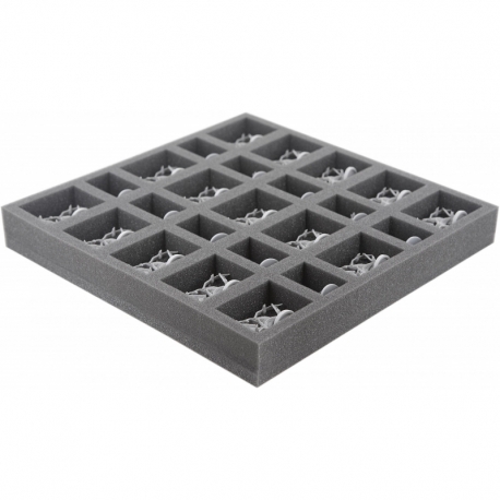 AG035ZC25 35 mm foam tray with 25 slots for Zombicide and Black Plague Crowz