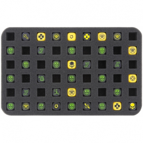 HS025WH14 25 mm half-size foam tray 54 square cut-outs for Warhammer