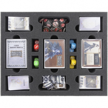 FS050MD05 50 mm full-size foam tray for Massive Darkness cards in sleeves