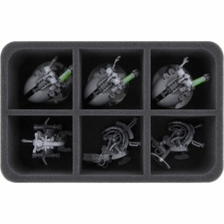 HS075A023 Feldherr foam tray for Necrons - 6 compartments