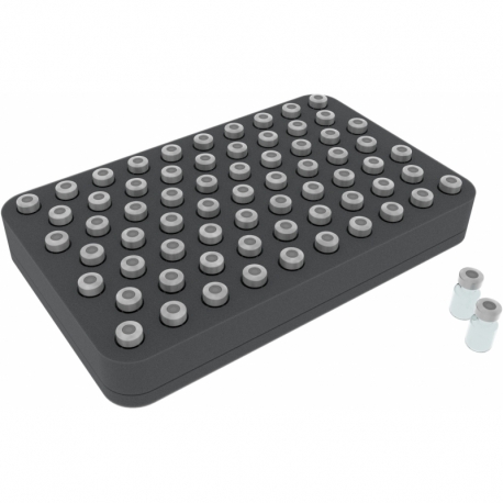 HS035A038 Feldherr Half-Size foam tray for Vials - 67 compartments