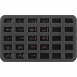 HS030A003 30 mm foam tray for miniatures in scale 1:100 (15 mm) – 30 compartments