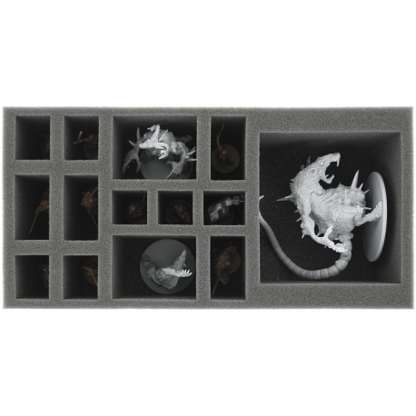 AU085ZC20 85 mm foam tray for Zombicide Black Plague Abominarat and Abominalpha