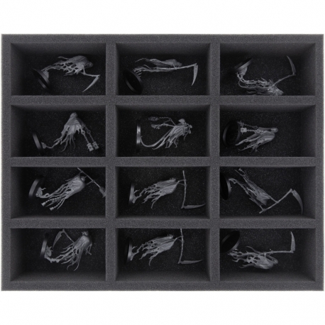 FS055WH23 55 mm foam tray for Warhammer - 12 compartments