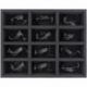 FS055WH23 55 mm foam tray for Warhammer - 12 compartments