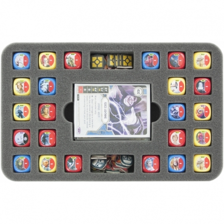 HS030DE02 half-size foam tray for 24 Star Wars Destiny dice, 35 cards and token