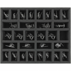 FS055RW02 55 mm foam tray for 30 Runewars Miniatures Game - Daqan-Lords Infantry