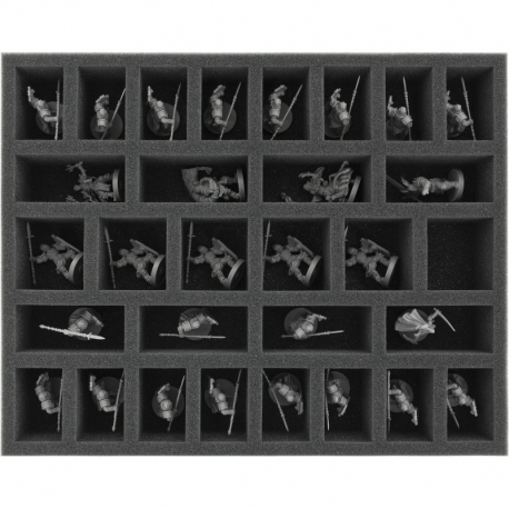 FS055RW02 55 mm foam tray for 30 Runewars Miniatures Game - Daqan-Lords Infantry