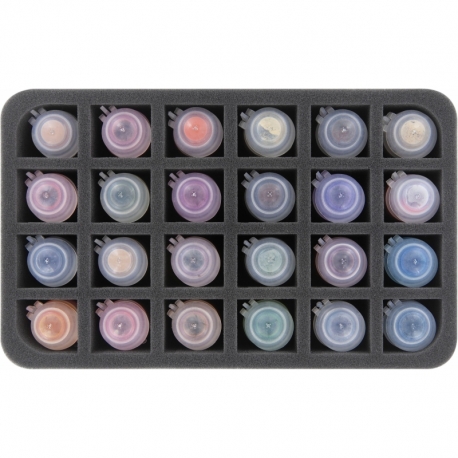 HS070WH48BO foam tray for Citadel paint pots (24 ml) - 24 compartments