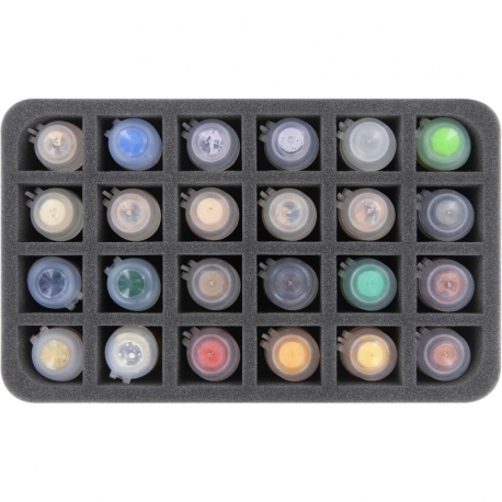 HS055WH47BO foam tray for Citadel paint pots (12 ml) - 24 compartments
