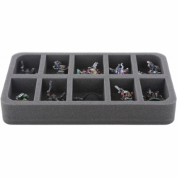 HS040WH17 half-size Figure Foam Tray with 10 slots for Warhammer