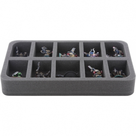 HS040WH17 half-size Figure Foam Tray with 10 slots for Warhammer