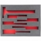 FS010Bred 345 mm x 275 mm x 10 mm colored foam for Shadowboard red