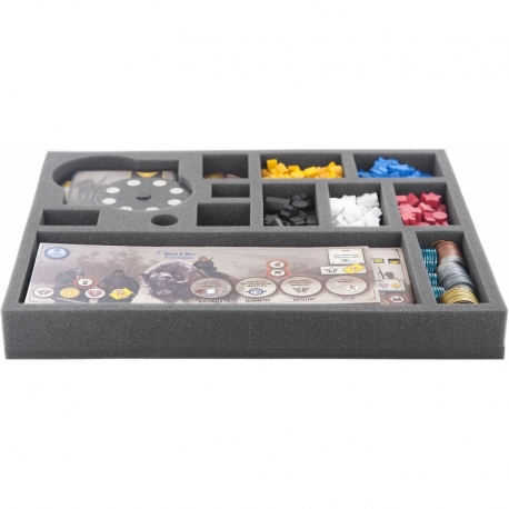 AVFL040BO Bandeja de espuma de 40 mm para caja de juegos de mesa Scythe con 13 compartimentos