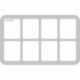 HS070BF02BO 70 mm Half-Size foam tray with 8 compartments