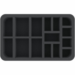 HSCV050BO 50 mm Half-Size foam tray with 15 compartments