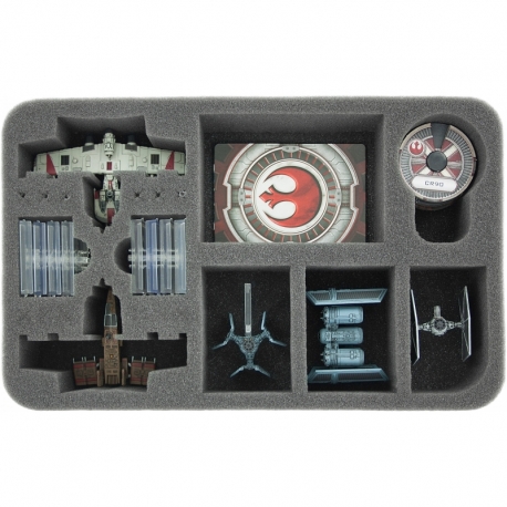 HSDE050BO foam tray for Star Wars X-WING 2 x K-Wing, 3 Ships, Dials, Cards and more