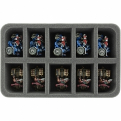 HSBE070BO Half-Size foam tray with 10 compartments