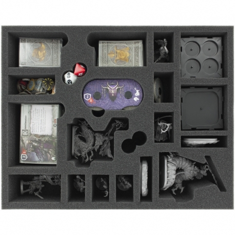 FSKG070BO 70 mm foam tray with 20 compartments for Runewars Miniatures Game - Waiqar units