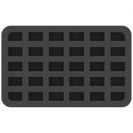 HSHJ035BO 35 mm half-size foam tray with 30 slots