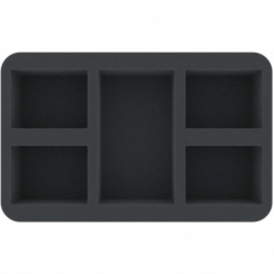 HSMEJK060BO 60 mm Half-Size foam tray with 5 compartments