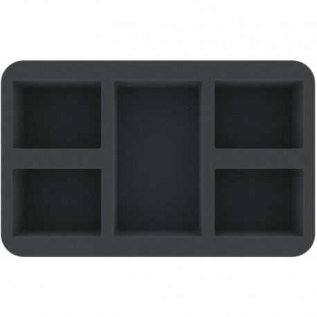 HSMEJK060BO 60 mm Half-Size foam tray with 5 compartments