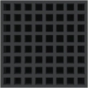AFMEKC045BO 285 mm x 285 mm x 45 mm foam tray for board games - 64 compartments