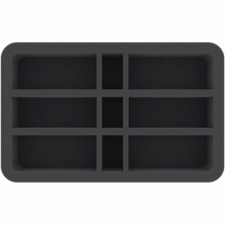 HSBI050BO 50 mm Half-Size foam tray with 9 compartments