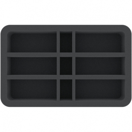 HSBI050BO 50 mm Half-Size foam tray with 9 compartments