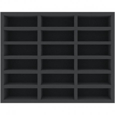 FSMEKT060BO 60 mm Full-Size foam tray with 18 compartments