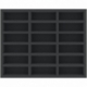 FSMEKT040BO 40 mm Full-Size foam tray with 18 compartments