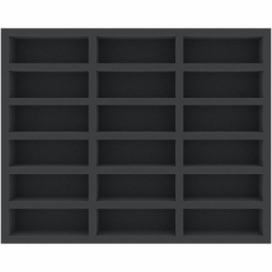 FSMEKT040BO 40 mm Full-Size foam tray with 18 compartments