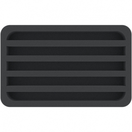 HSMELG035BO 35 mm Half-Size foam tray with 5 compartments