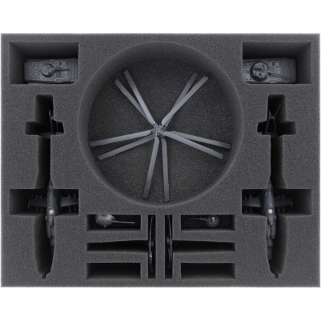 FSMENR065BO Feldherr foam tray for Team Yankee: 2 MI-24 Hind helicopters + 2 BMP-1 OP tanks