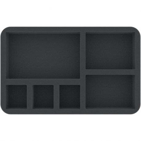HSMEPK040BO Bandeja de espuma Half-Size de 40 mm con 6 compartimentos