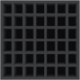 AFMEQD065BO 285 mm x 285 mm x 70 mm foam tray for board games – 42 compartments