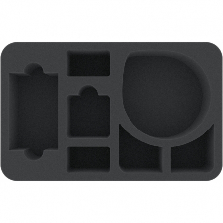 HSMERA060BO 60 mm Half-Size foam tray with 7 compartments