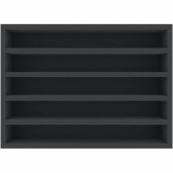DDMEQG060BO 360 mm x 260 mm x 60 mm foam tray with 5 compartments