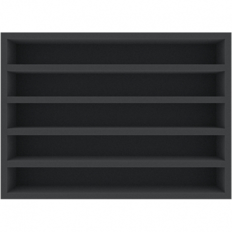 DDMEQG060BO 360 mm x 260 mm x 60 mm foam tray with 5 compartments
