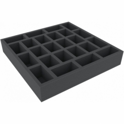 DVMEST055BO 320 mm x 320 mm x 55 mm foam tray for board games - 24 compartments