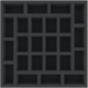 DVMEST055BO 320 mm x 320 mm x 55 mm foam tray for board games - 24 compartments