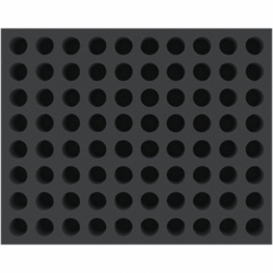 FSMEUN040BO 40 mm Full-Size foam tray with 80 compartments
