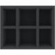 FSMEKU0100BO 100 mm Full-Size foam tray with 6 compartments