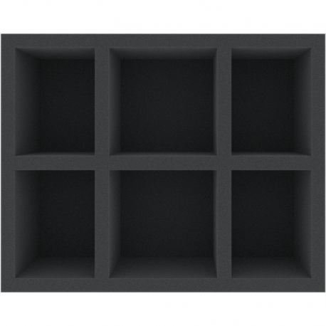 FSMEKU0100BO 100 mm Full-Size foam tray with 6 compartments