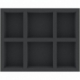 FSMEKU050BO 50 mm Full-Size foam tray with 6 compartments