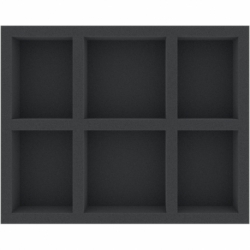 FSMEKU050BO 50 mm Full-Size foam tray with 6 compartments