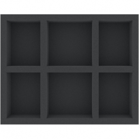 FSMEKU050BO 50 mm Full-Size foam tray with 6 compartments